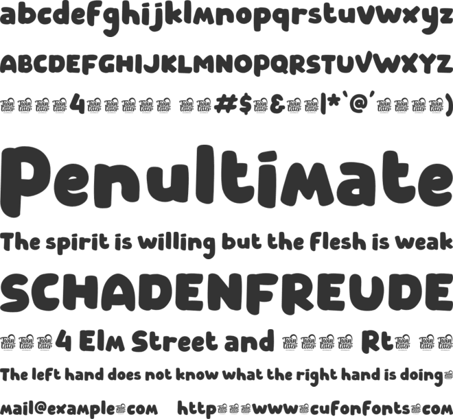 Jurexo Tuku Trial font preview