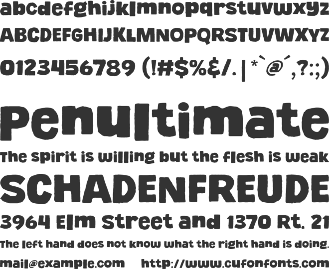 Chunky Popys font preview