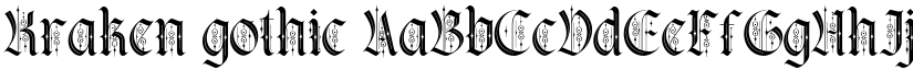 Kraken gothic font download