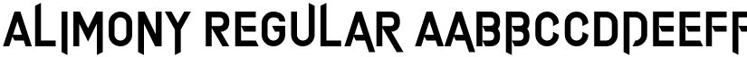 Alimony Regular font