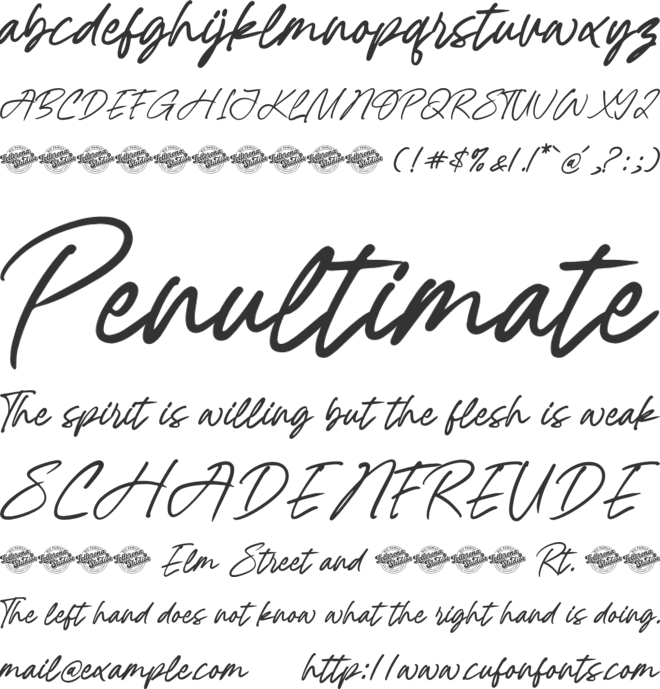 Oakrest Charm font preview