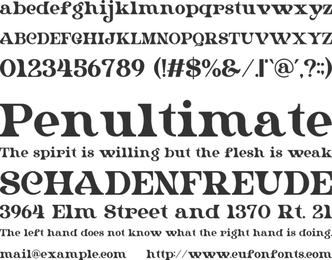 Vineca font preview