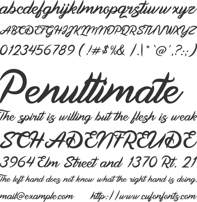 Land Of Laugh font preview