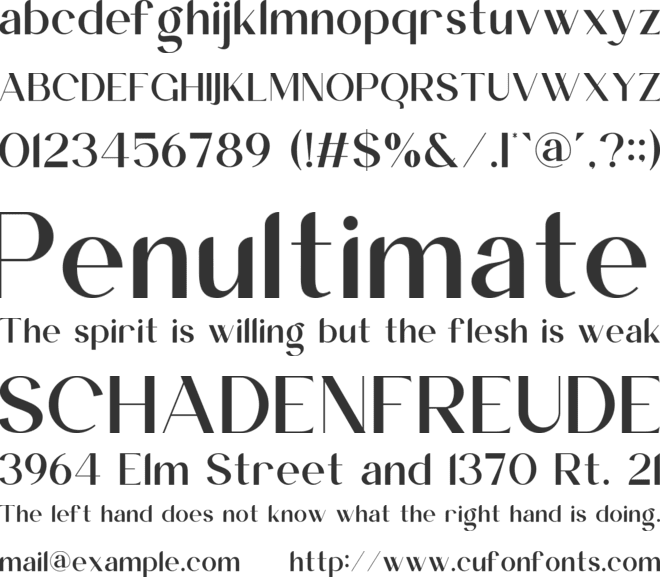 Biciha font preview