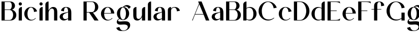 Biciha Regular font