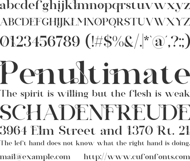 Fathon font preview