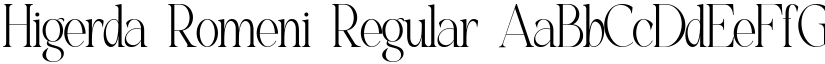 Higerda Romeni Regular font
