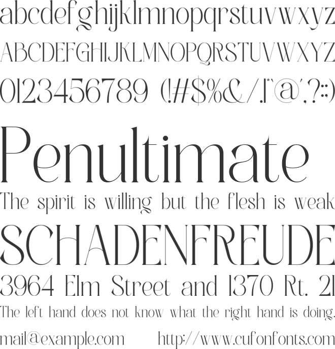 Voreto font preview