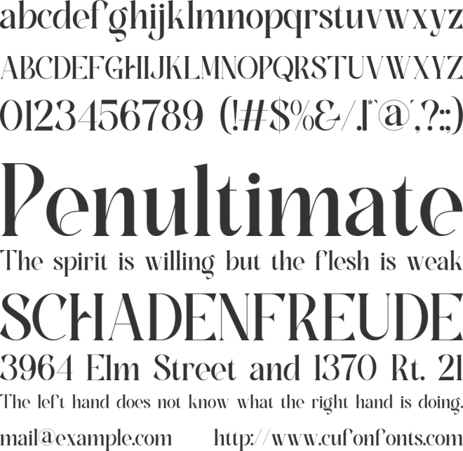 Amesya font preview
