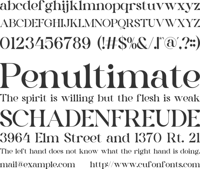Bagevo font preview