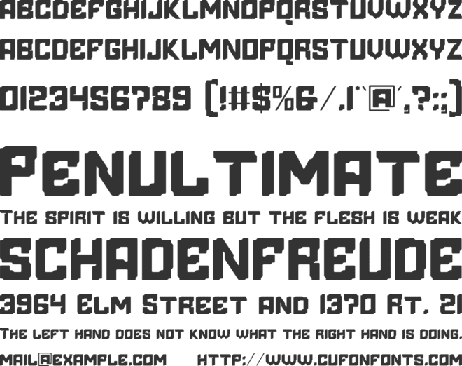 Ebyon font preview