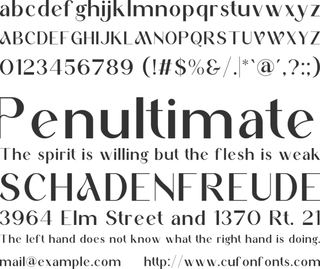 Mollega font preview