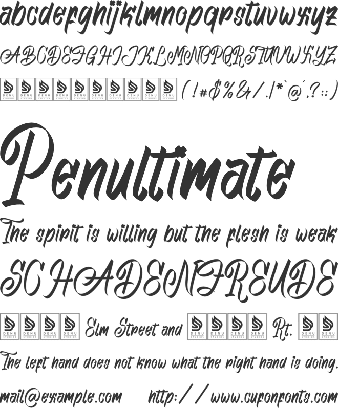 Phantom Asylum font preview