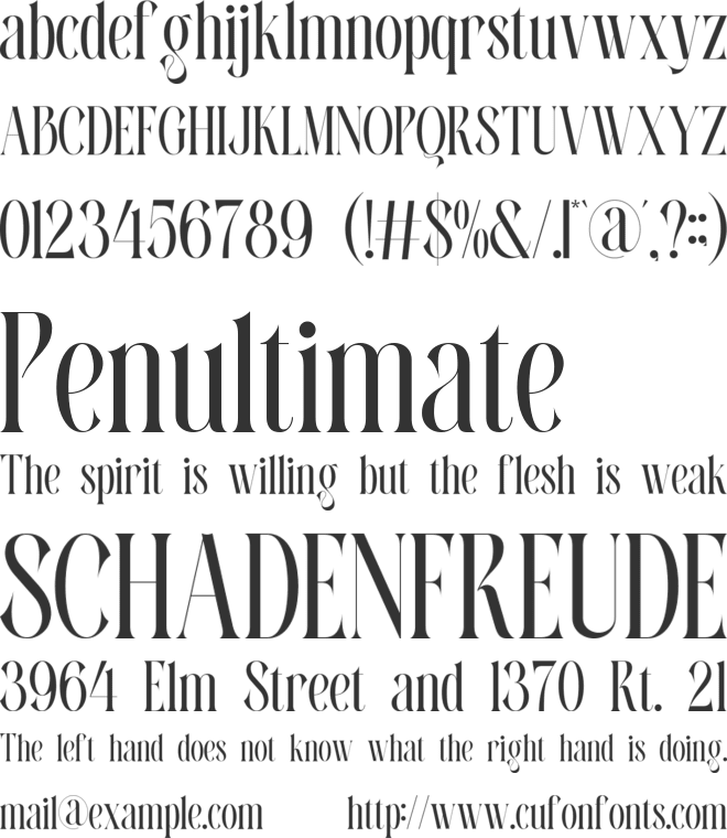 Ravemy font preview