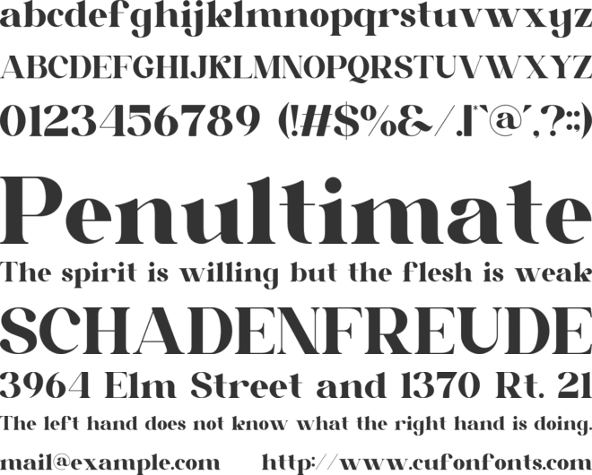Rinova font preview