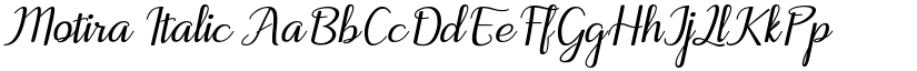 Motira Italic font