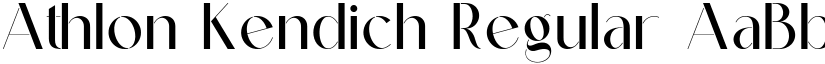 Athlon Kendich Regular font