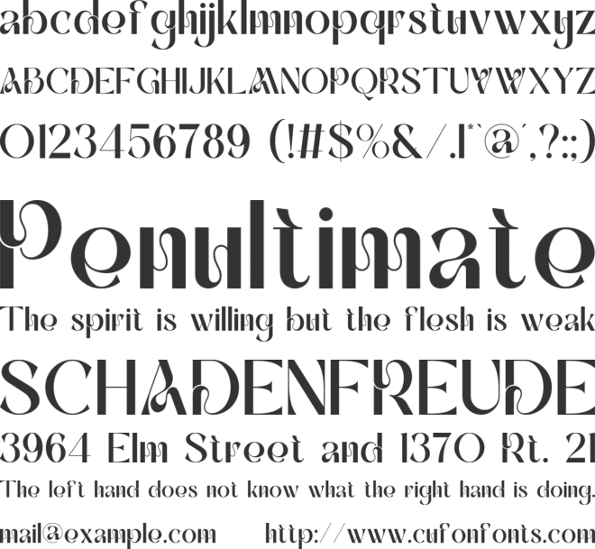 Eravo font preview