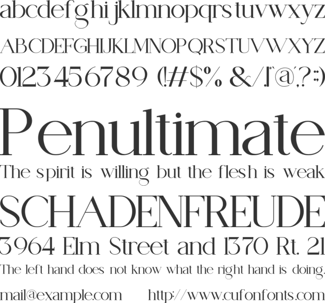 Modegi font preview