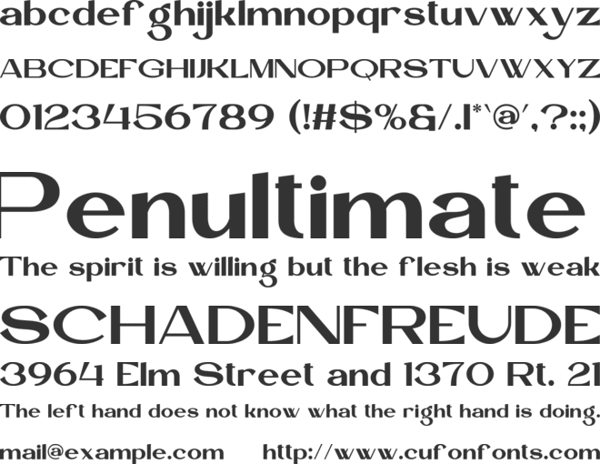 Ronder font preview