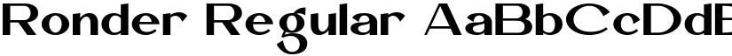 Ronder Regular font