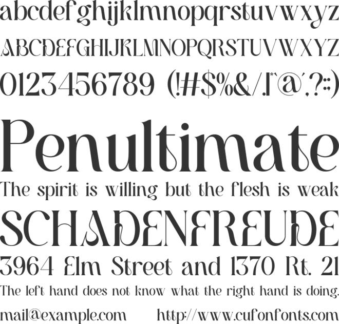 Sraken font preview