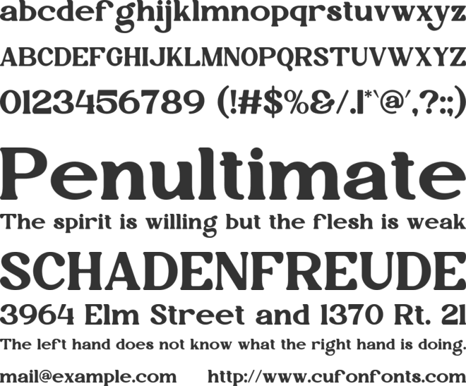 Vegitto font preview