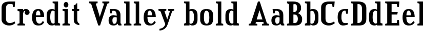Credit Valley bold font