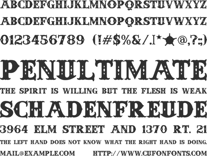 Anderson Four Feather Falls font preview