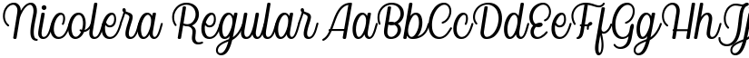 Nicolera Regular font