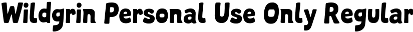Wildgrin Personal Use Only font download
