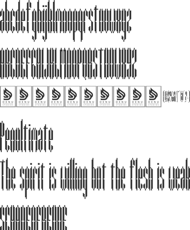 Pixel Condensed font preview