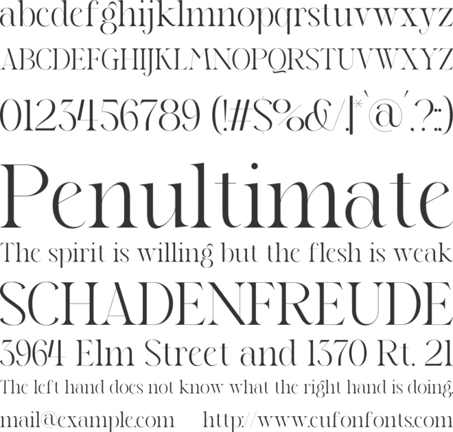 South Hagefen font preview