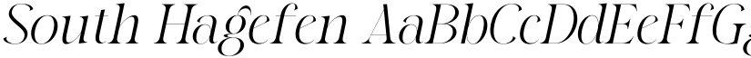South Hagefen font