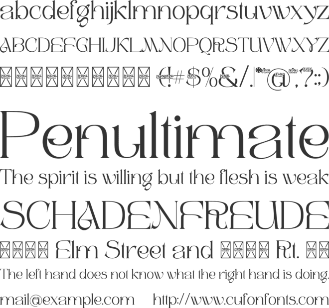 Menliat font preview