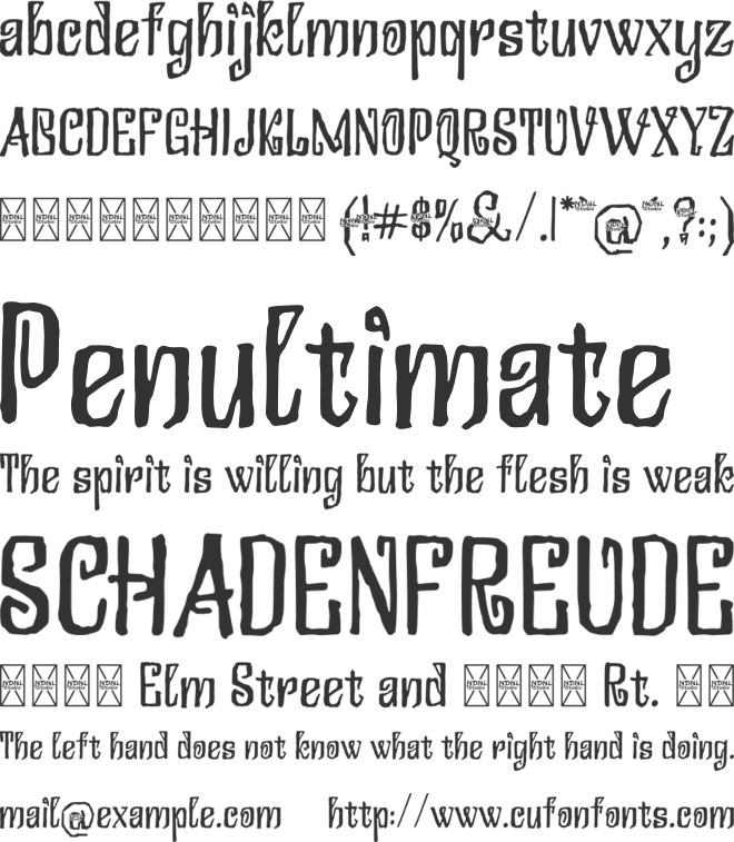Benkotag font preview