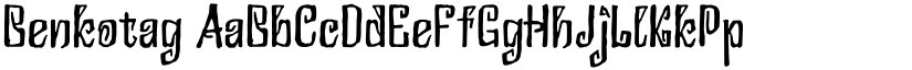 Benkotag font