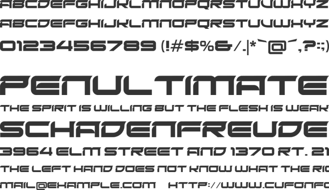 Shrofa font preview