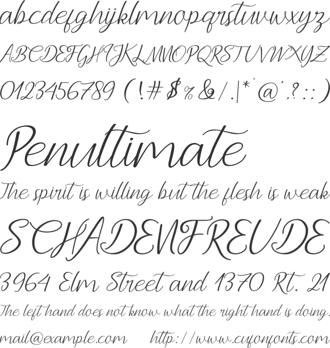 Andella font preview