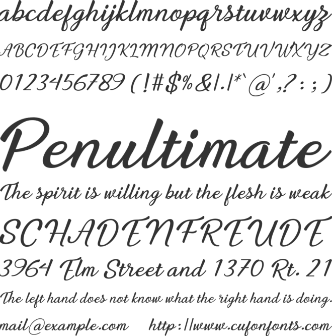 Yuliya font preview