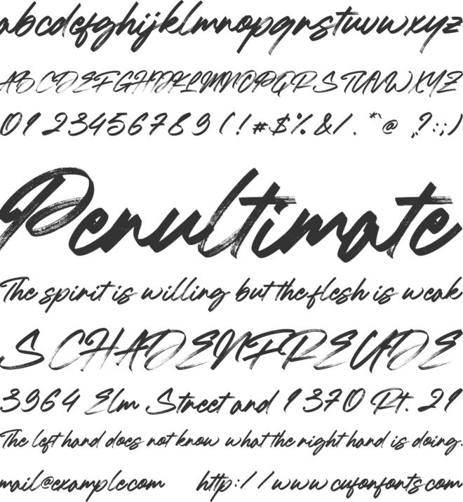 Bridge Side font preview