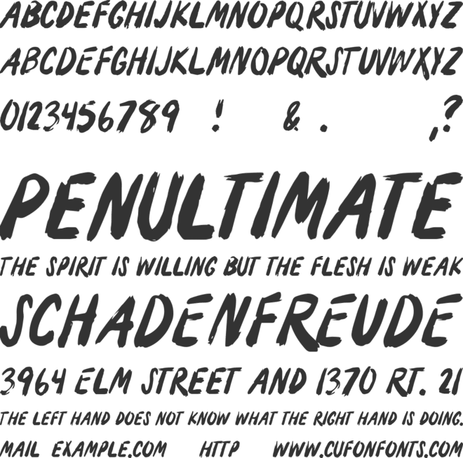 Moonlighting font preview