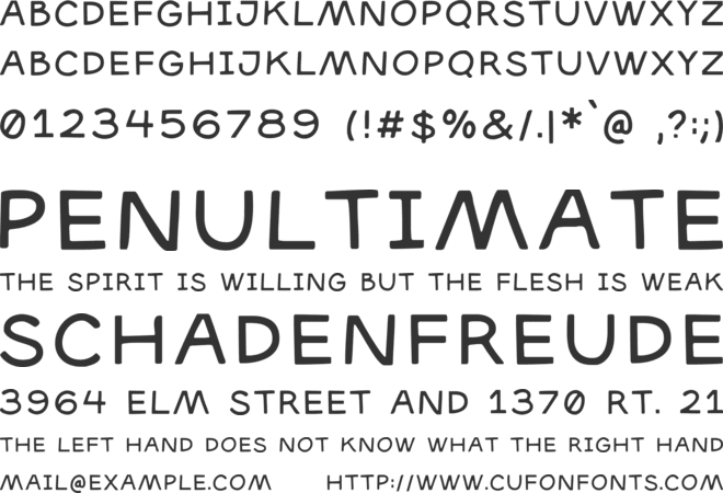 Merida Coast font preview