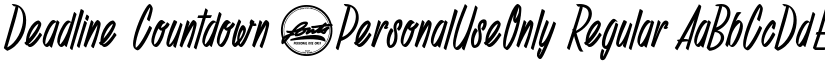 Deadline Countdown_PersonalUseOnly Regular font