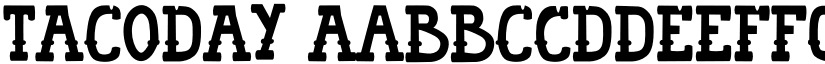 TACODAY font