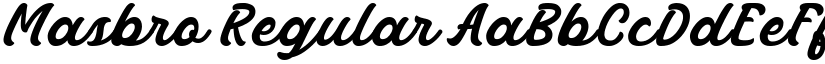 Masbro Regular font