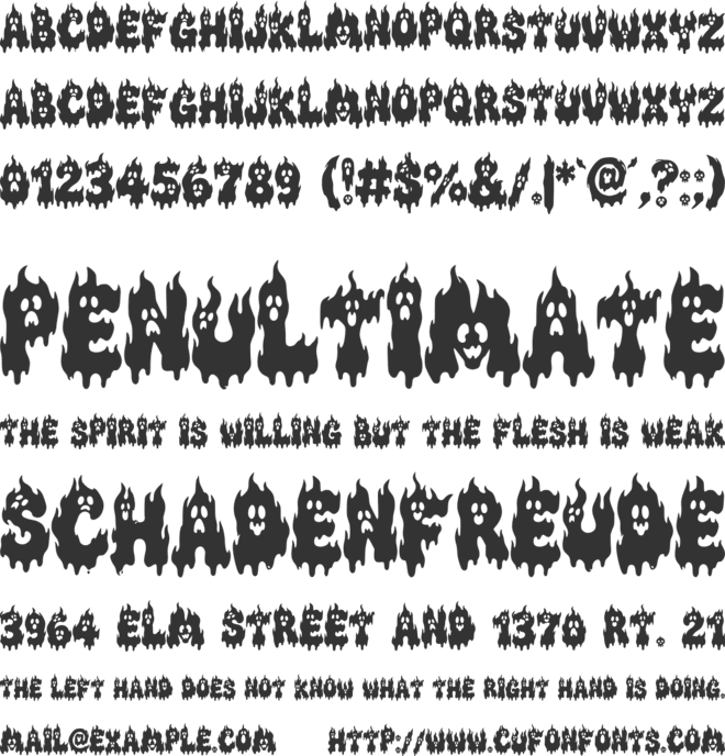 Boonie Ghost font preview