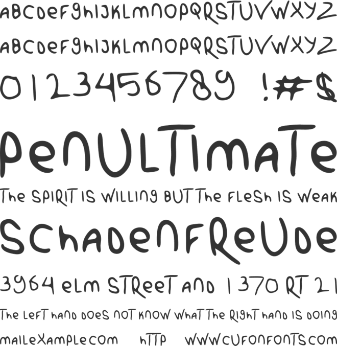 ChocoHans Trial font preview