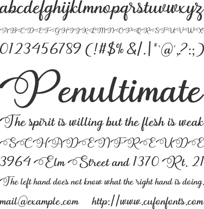 Dhitha font preview