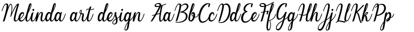 Melinda art design font